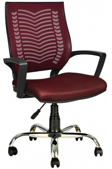 Bürocci Tina Metal Ayaklı Çalışma Koltuğu - Bordo - 2101N0547