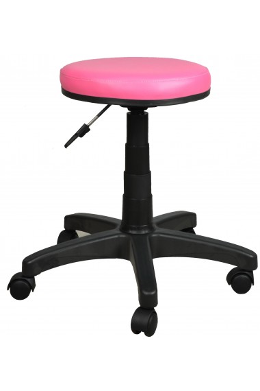 Bürocci Plastik Ayaklı Tabure-Pembe Deri - 2999G0120